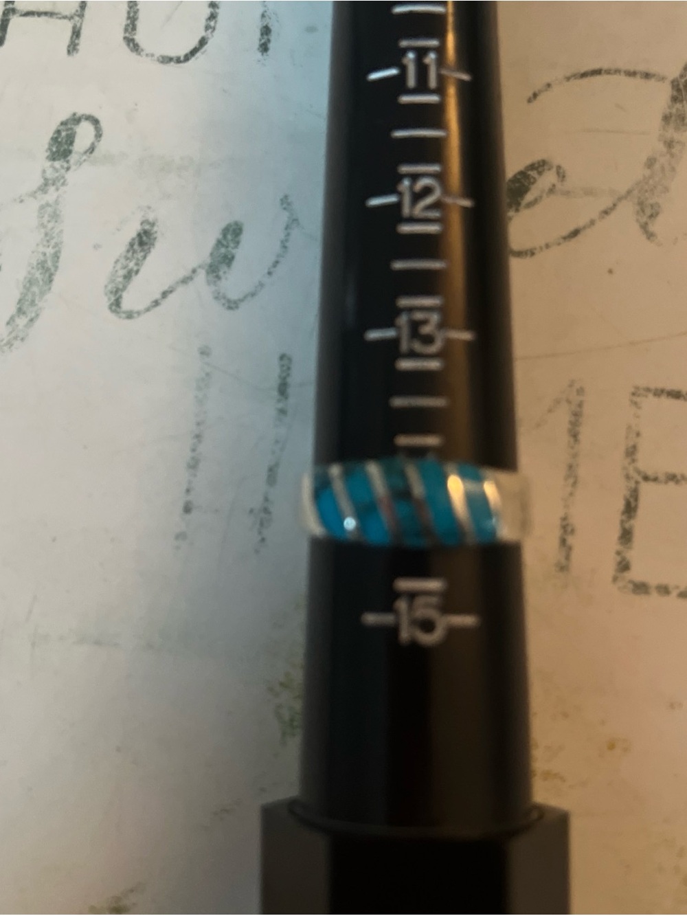 Turquoise Inlay Sterling-Style Men's Ring - Blue